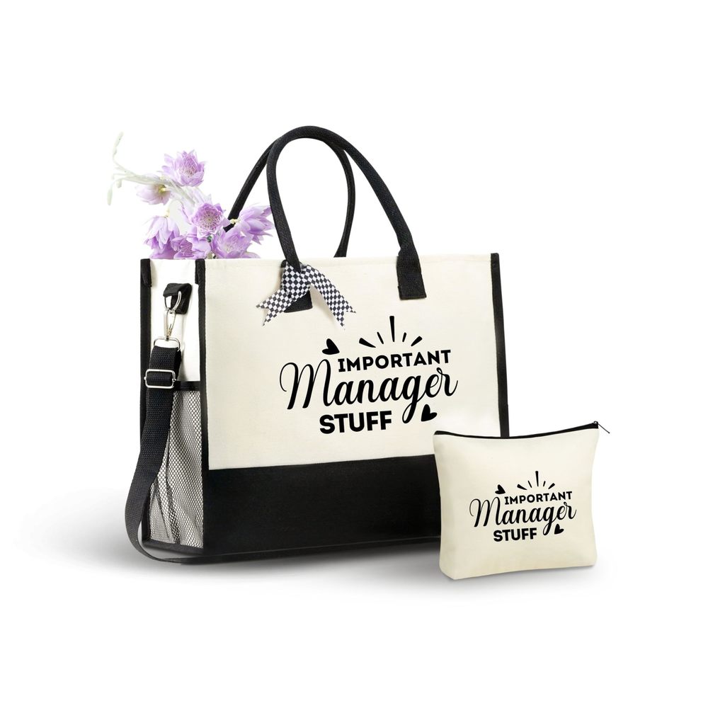 Manager Gifts Canvas Tote Bag, Manager Gifts Tote With Top Zier :'D